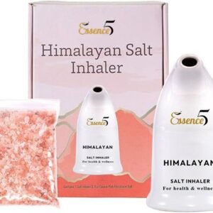 Essence5 Premium Ceramic Himalayan Salt Inhaler for Natural Respiratory Support & Wellness